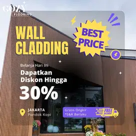 WPC Dinding outdoor | Cladding motif serat kayu panjang 2,9m