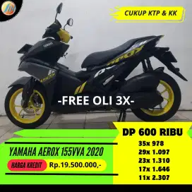 KREDIT YAMAHA AEROX 155VVA 2020 DP CUMA 600RIBU ANGSURAN SANGAT RINGAN