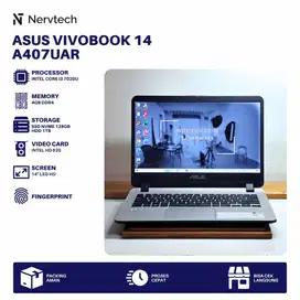 Asus Vivobook A407UAR Core i3 Gen 7 4GB/128GB+1TB Fingerprint Laptop