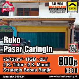 Dijual Ruko Di Pasar Induk Caringin Bandung Harga Jauh Dibawah NJOP