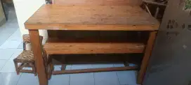 Meja dan kursi panjang jual apa adanya