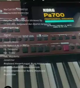 Dijual Korg Pa 700 RCA kondisi istimewa bergaransi dan dijamin sip