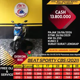 BEAT SPORTY CBS TH 2021 PLAT DEPOK PAJAK ON BAYARA VIA CC  / PAYALTER
