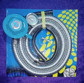 KONDISI BARU 1 SET REGULATOR + GAS FREE BAG