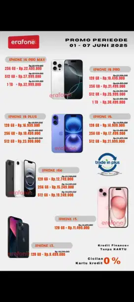 Kredit murah iPhone hanya dengan KTP saja