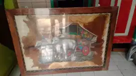 Jual pajangan gambar sesuai foto cover kulit hewan cocok buat hiasan..