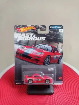 Hotwheels premium fast furious Mazda RX7 dom merah