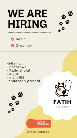 penjaga toko petshop