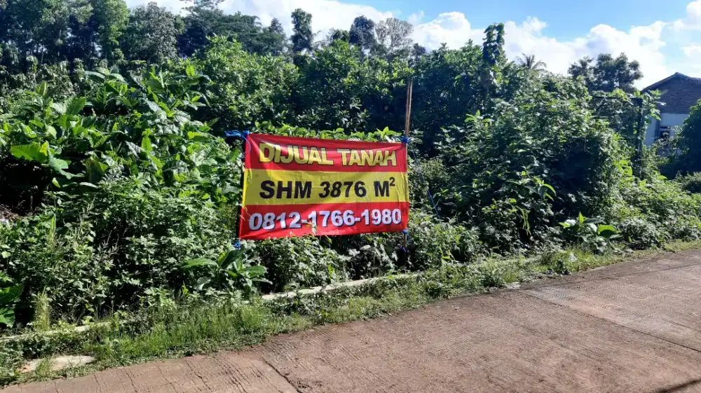 Dijual Tanah SHM 3876 m2 milik sendiri