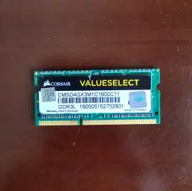 RAM Laptop Notebook Corsair 4 Gb DDR3L 1600 Second Normal