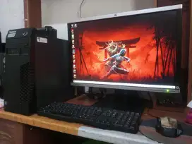 Pc intel core i5 + monitor 24inch + ram 8gb fullset (branded lenovo)