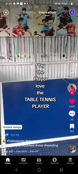 Tenis meja baru sni WA