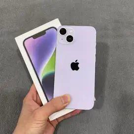 iPhone 14 128GB Purple iBox garansi on mulus