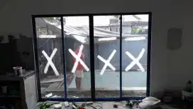 Menerima pemasangan kaca almunium castom