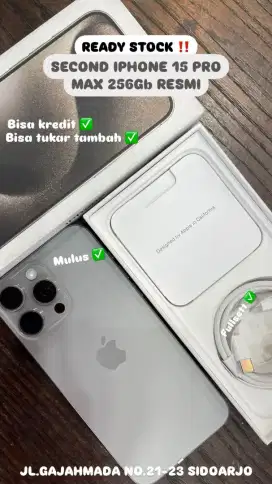 PRELOVE READYSTOCK IPHONE 15 PRO MAX 256GB RESMI