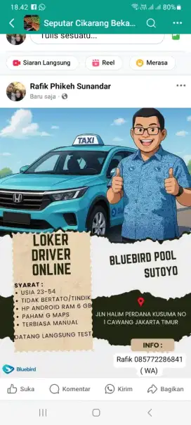 Lowongan pekerjaan driver blue bird group