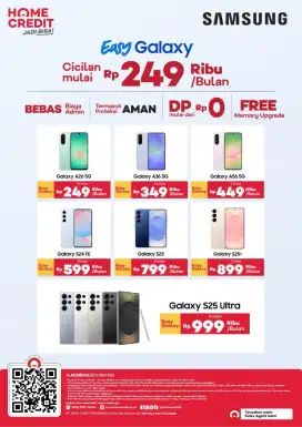 PROMO EASY GALAXY UNTUK SERI A DAN S CICILAN BISA MULAI DARI 249RB'AN