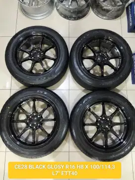 FS VELG R16 VOLK RAYS CE28 + BAN 195/55/16