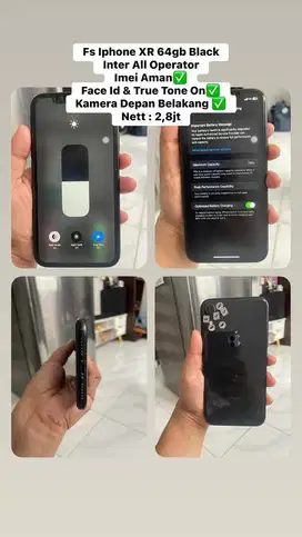 Jual Iphone xr 64gb black inter