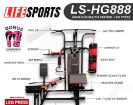 lS HG888 homegym multi 4 station leg press