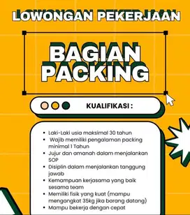 Lowongan Packing Barang Cangkir Onlineshop WAJIB PENGALAMAN Packer