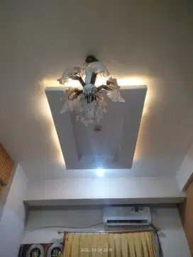 Led drop cielling gypsum murah lampu dekor