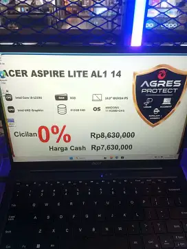ACER ASPIRE LITE AL1(3MID)
RAM 8 GB
INTEL 13 1215U