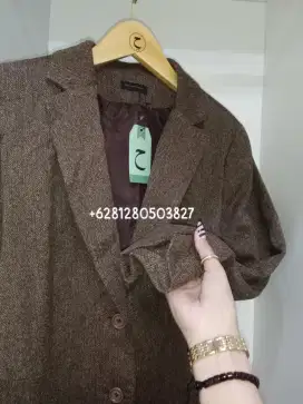 Blazer kemeja coklat unisex