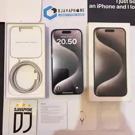 iPhone 15 Pro Natural Titanium 128GB Garansi Resmi iBox 1 Juni 2025
