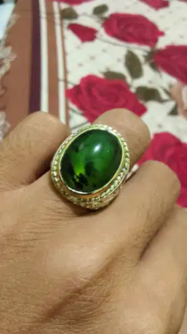 Natural Cincau Serpentine Lumut HQ Top Kristal Giwang Ngair