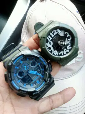 Jam GShock ga dan baby g bga 134 original