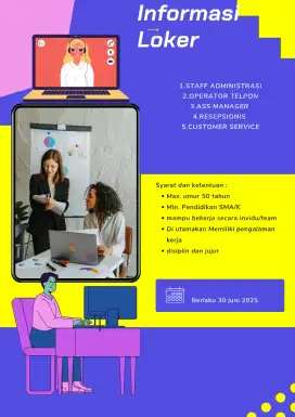 LOKER GRATIS DIBUTUHKAN SECEPATNYA