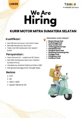 Kurir Motor Sumatera Selatan