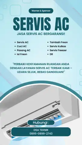 DSA TEKNIK JASA SERVICE AC PANGGILAN TANGERANG SELATAN