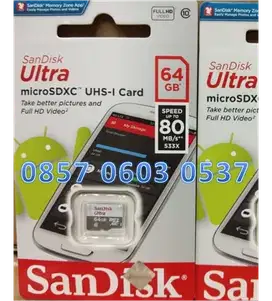Memori MicroSD Sandisk - 64 Gb Original - Bergaransi - Micro-SD