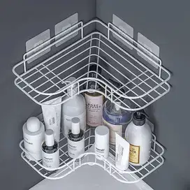 rak sudut kamar mandi stenlis