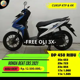 JUAL CEPAT HONDA BEAT CBS TAHUN 2021 PAJAK PANJANG BERGARANSI FREE OLI