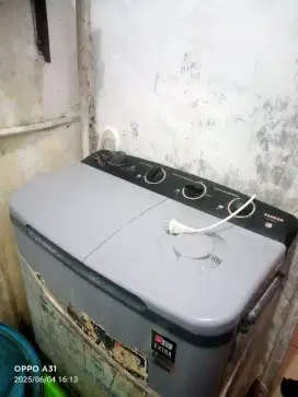 Jual mesin cuci merk sanken 2 tabung jumbo