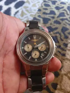 Jam cinderamata Bintang 1 TNI AL swiss expedition Ori chrono off panda