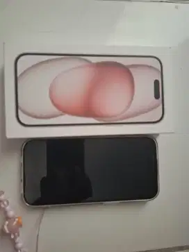 iPhone 15 128GB Pink - iBox Resmi | Mulus | Battery 100% | Fullset