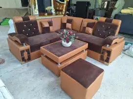 Sofa sudut minimalis murah + puk
