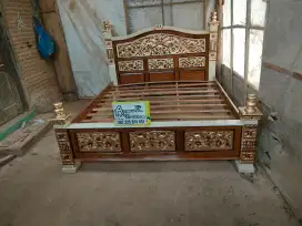 Tempat tidur ukiran rahwana full kayu jati