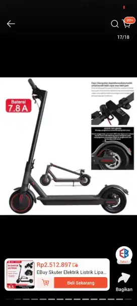 DI JUAL SKUTER EBUY TIPE 7,8A