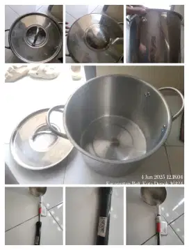 DI JUAL PANCI STAINLESS ADA TUTUPNYA DAN CENTONG STAINLESS MASIH BARU