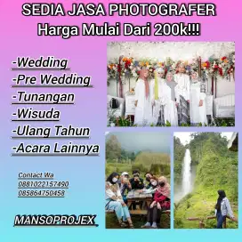 Jasa Photografer Wedding, Tunangan, Khitan, Ulang Tahun.