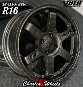 Jual velg mobil rep te37 r16 4x100 gunmat mobilio city dll