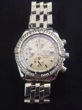 Breitling Chronomat A13356 Silver Dial Automatic Watch Jam Tangan
