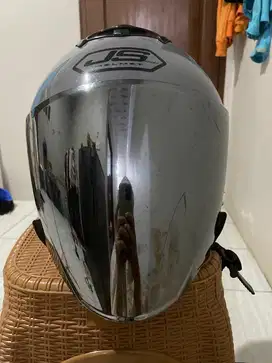 Jual cepat helm half face grey