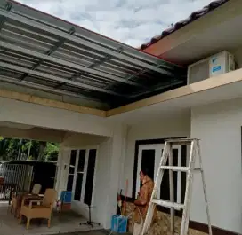 Atap kanopi Baja ringan terpasang