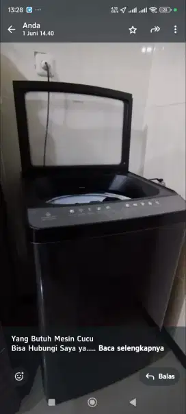 Di jual mesin cuci milik pribadi